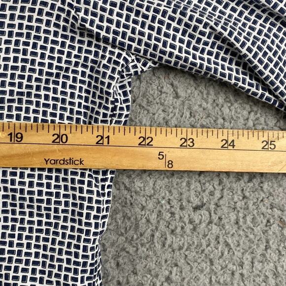 Theory Button Up Shirt Men's Medium Geometric Print Preppy Causal Formal Outdoor - Picture 7 of 10